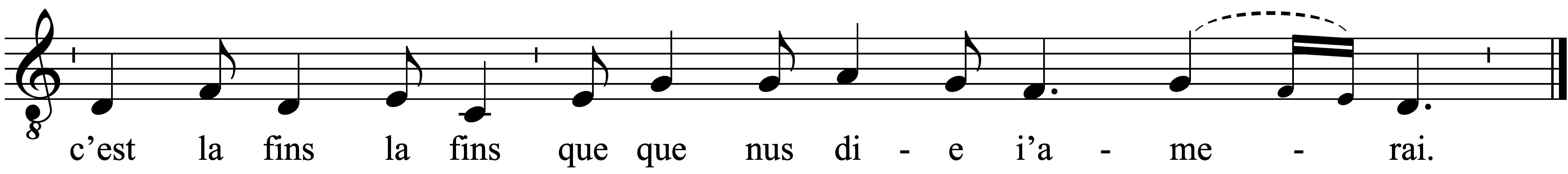 Refrain musical notation